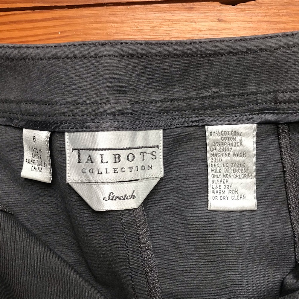 Talbots Grey Stretch Basic Pencil Skirt, Euc, 6 - image 3